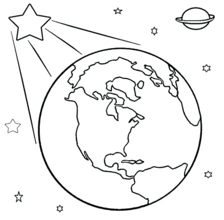 Земля раскраска для детей