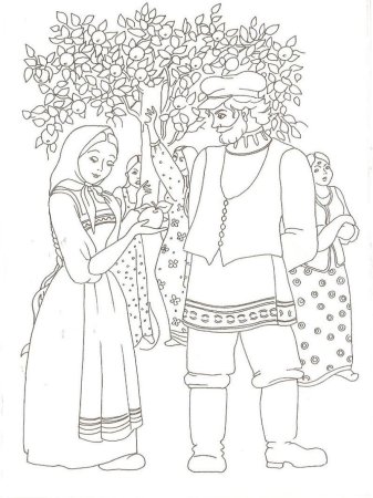 Русский костюм раскраска для детей