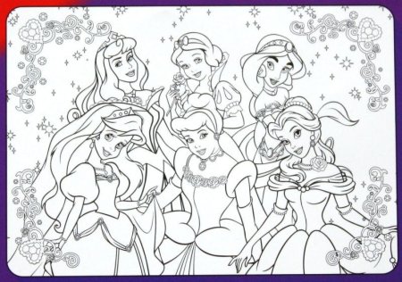 Рисунки всех принцесс раскраска (42 фото)