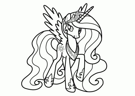 Раскраски my little Pony принцесса Селестия