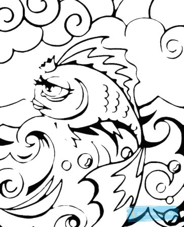 Рисунки к сказке Пушкина о рыбаке и рыбке