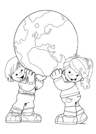 Дети вокруг планеты рисование