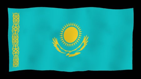 Рисование флаг Казахстана
