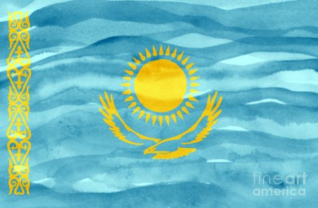 Флаг Казахстана рисунок