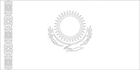 Флаг Казахстана для распечатки