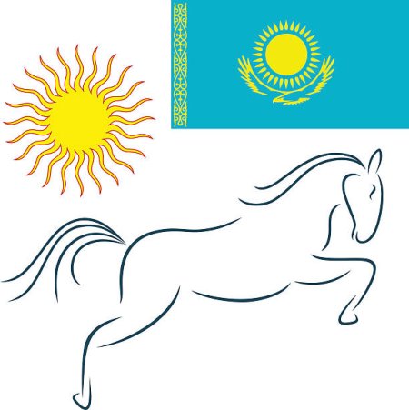 Флаг Казахстана вектор