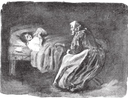 Иллюстрация к пьесе «с няней» м.п. Мусоргский.