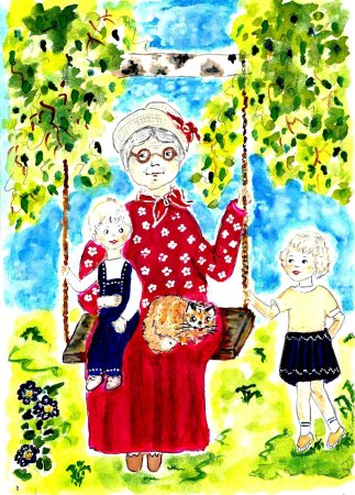 Рисунки детей моя бабушка