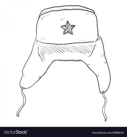 Шапка ушанка раскраска