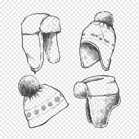 Шапка ушанка нарисованная