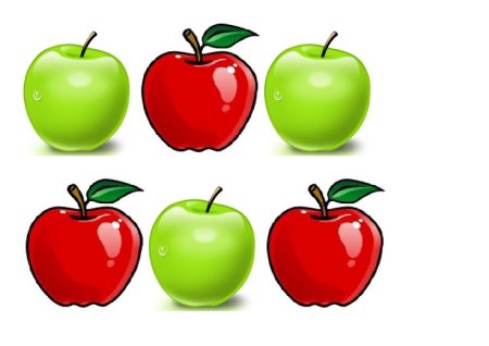 Счетный материал в яблоке