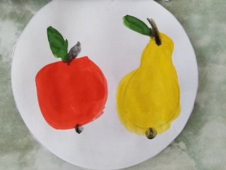 Рисование фрукты в средней группе