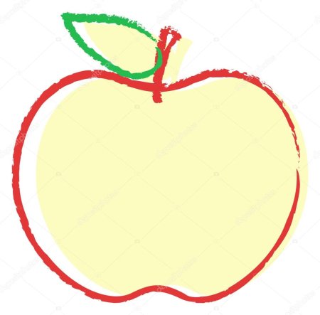 Рисование яблоко в средней