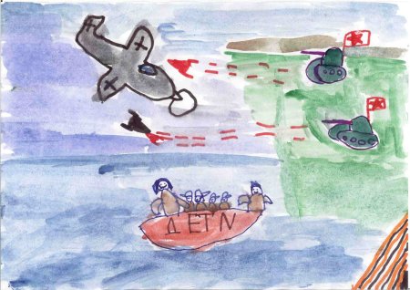 Рисунки на тему про море и про войну