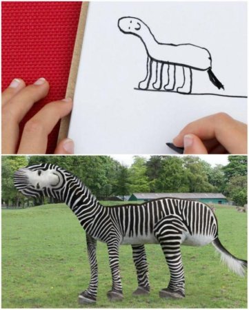 Детские рисунки в реальности