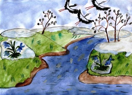 Красота весны детские рисунки