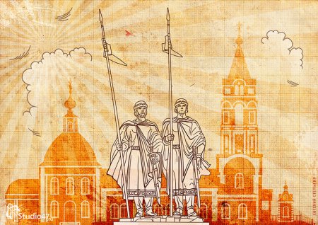 Святые Борис и Глеб раскраска