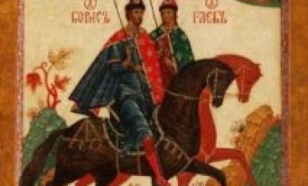 Раскраска святые князья Борис и Глеб