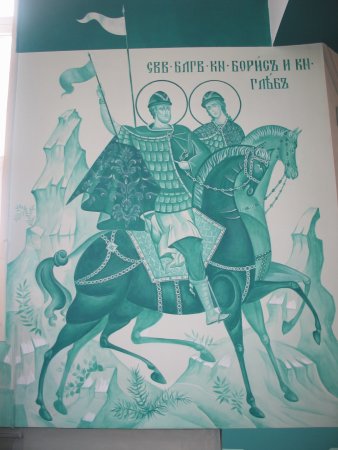Борис и Глеб икона 14 век