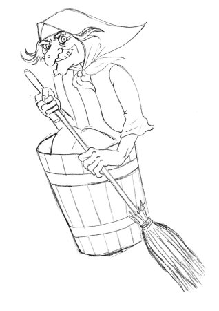 Рисование бабы яги