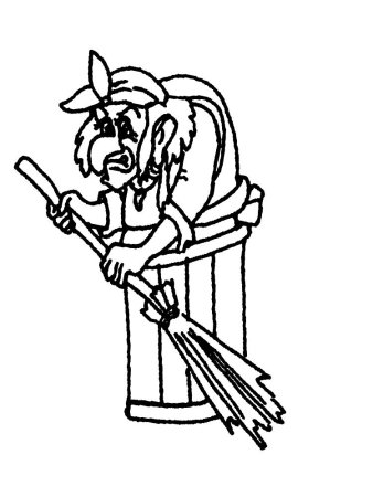 Баба Яга для срисовки