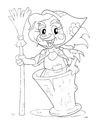 Бабка ёжка мультик Летучий корабль