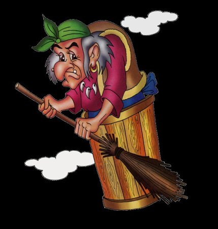 Портрет бабы яги для раскрашивания