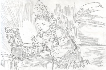 Иллюстрация к сказу Бажова медной горы хозяйка