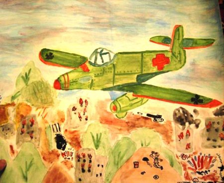 Детские рисунки на тему Великой Отечественной войны