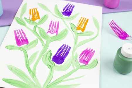 Нетрадиционное рисование вилками