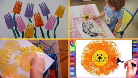 Рисование вилкой