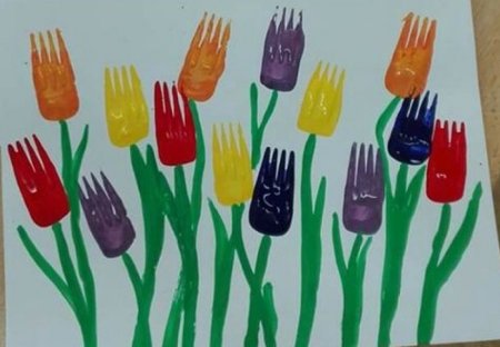 Рисование вилкой