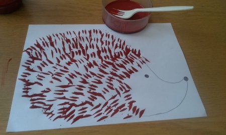 Рисование вилкой