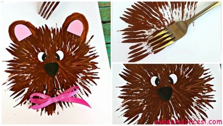 Нетрадиционное рисование Лев