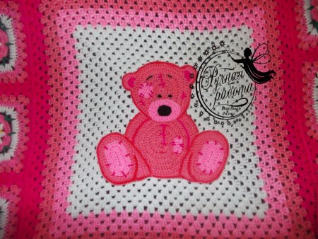 Пледы с2с мишки Тедди