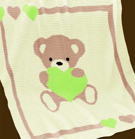 Детский плед с мишкой