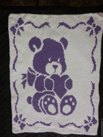 Детский плед с мишкой