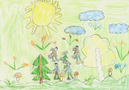 Природа рисунок для детей