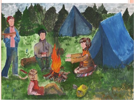 Рисовать отдых на природе