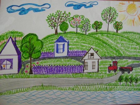 Рисование на тему мой дом моя улица