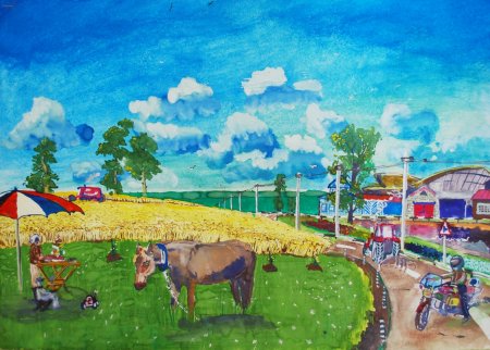 Рисунок на тему моё село