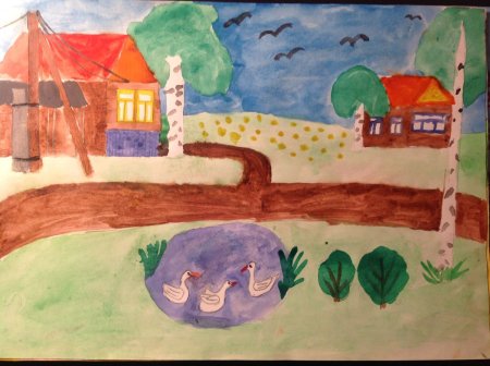 Рисунок родное село