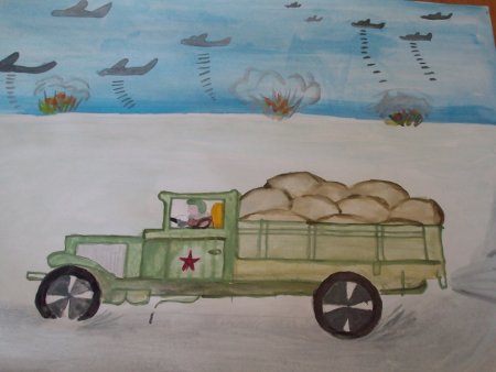 Рисование разорванное кольцо блокадного Ленинграда