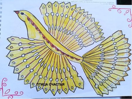 Птица счастья из щепы