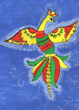 Сказочная птица рисование в подготовительной группе