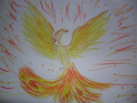 Детские рисунки Жар птицы