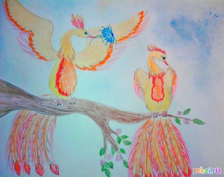 Рисование Жар птицы