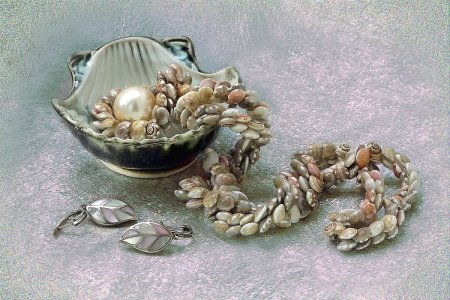 Натюрморты с ракушками и камнями