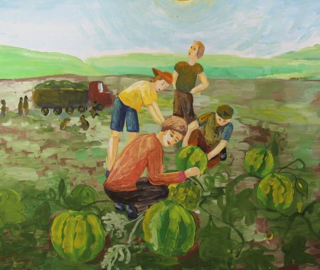 Рисование сбор урожая