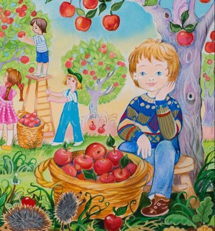 Рисунок на тему сбор урожая